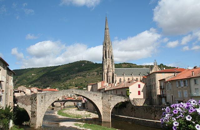Saint-Affrique - Immobilier - CENTURY 21 Des 5 Vallées - pont vieux sur la Sorgues et église Notre-Dame